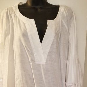 Gorgeous White Cotton Linen Top